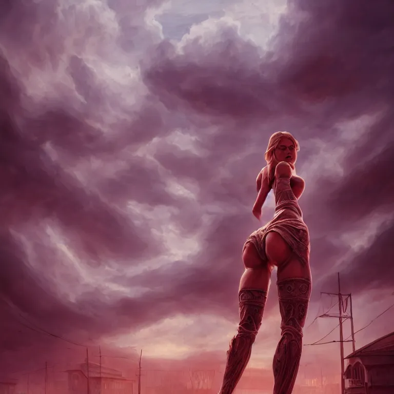 Image similar to a beautiful Cotton Mill Girl, symmetrical, perfect body and face. anatomically accurate, dramatic angle, ornate, details, smooth, sharp focus, illustration, realistic, cinematic, artstation, award winning, rgb , unreal engine, octane render, cinematic light, macro, depth of field, blur, red light and clouds from the back, highly detailed epic cinematic concept art CG render made in Maya, Blender and Photoshop, octane render, excellent composition, dynamic dramatic cinematic lighting, aesthetic, very inspirational, arthouse by Henri Cartier Bresson