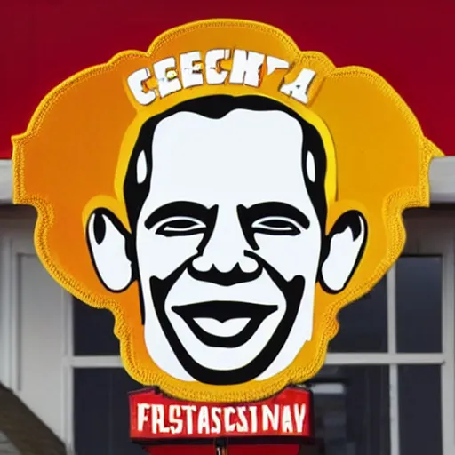 Image similar to obama as waspy caucasian head of a southern fried chicken franchise, colonel of fried chicken, southern planation owner, alabama, georgia, texas