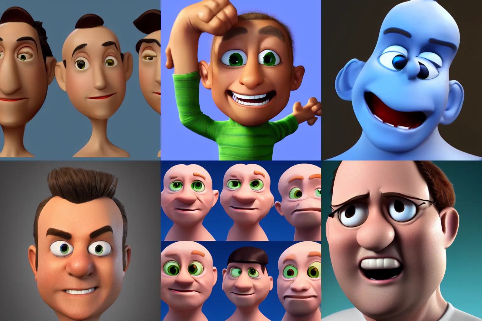 Prompt: detailed 3d animation cartoon character portrait renderman dreamworks render