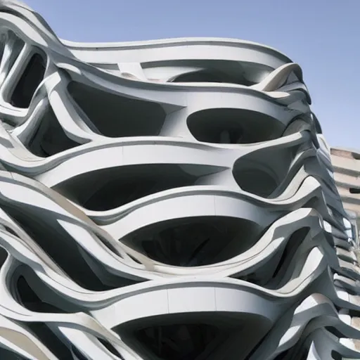 Image similar to a zaha hadid architecture in style of Gaudi