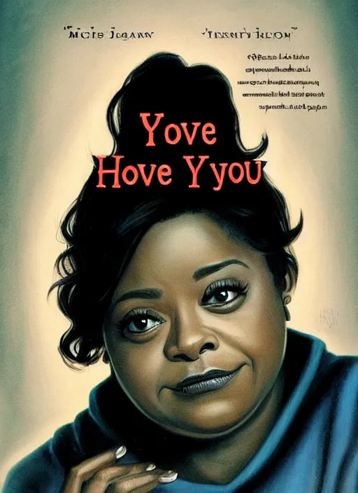 Image similar to psychological thriller I Only Have Eyes For You poster artwork the by Michael Whelan and James Jean, of Octavia Spencer has mysterious man's voice in her head telling her what to do, psychological thriller romance from scene from Twin Peaks, clean, beautifully rendered shaded but simple illustration, nostalgic, domestic, full of details