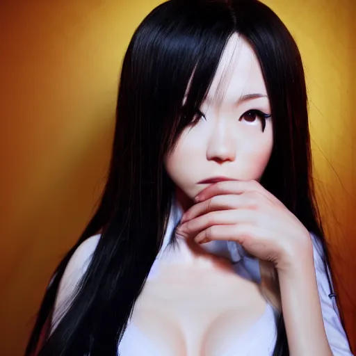 Image similar to ah - megumi - san urd hyper - realistic 4 k portrait dramatic lighting