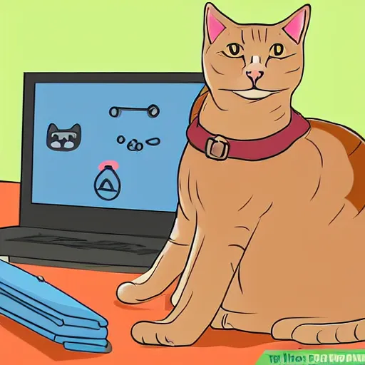 Image similar to wikihow, how to learn java with your cat, illustration