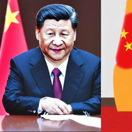 Image similar to President Xi Jinping drawn like Winnie the Pooh