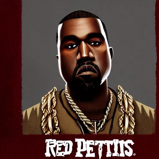 Image similar to kanye west in stephen bliss illustration red dead redemption 2 artwork of kanye west, in the style of red dead redemption 2 loading screen, by stephen bliss, artstation