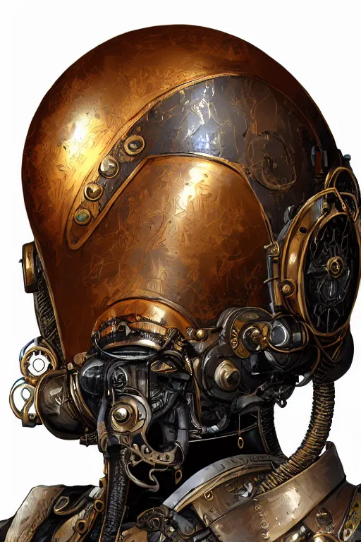 Image similar to steampunk helmet fantasy art mask robot ninja stylized digital illustration sharp focus, elegant intricate digital painting artstation concept art global illumination ray tracing advanced technology chaykin howard and campionpascale and cooke darwyn and davis jack