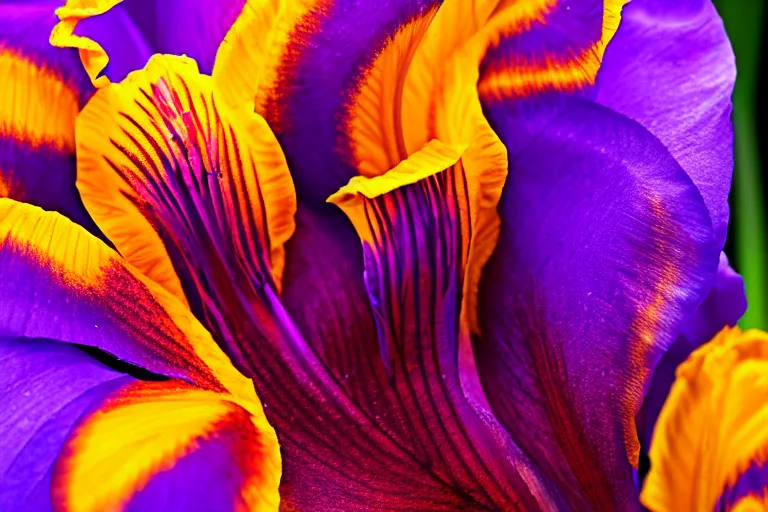 Image similar to iris flower on fire photo