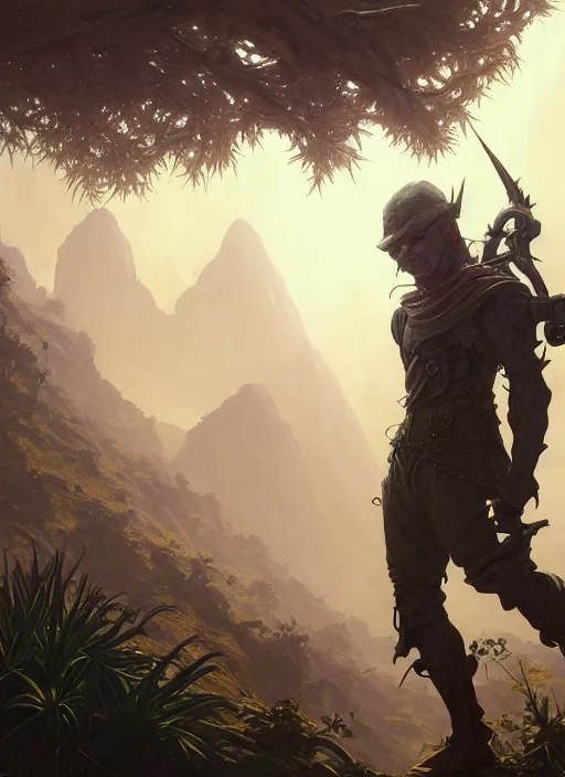 Image similar to Highly detailed portrait of Goblin slayer, in GTA V, Stephen Bliss, unreal engine, fantasy art by Greg Rutkowski, Loish, Rhads, ferdinand knab, Makoto Shinkai and Lois van baarle, ilya kuvshinov, rossdraws, Tom Bagshaw, alphonse mucha, global illumination, radiant light, detailed and intricate environment