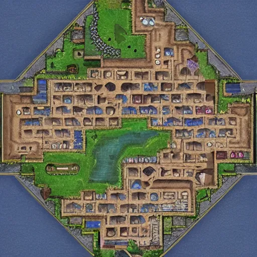 Image similar to map of a dungeon in waterdeep, isometric