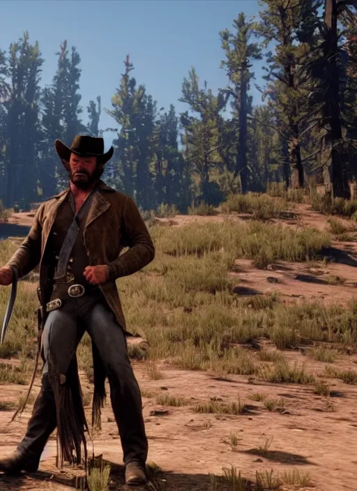 Image similar to film still of wolverine in red dead redemption 2 ( 2 0 1 8 video game )