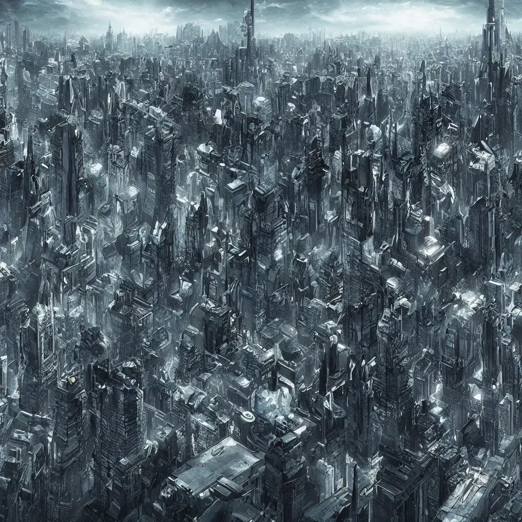 Prompt: future city, in the style of piotr białczak, epic cinematic wide shot, amazing detail