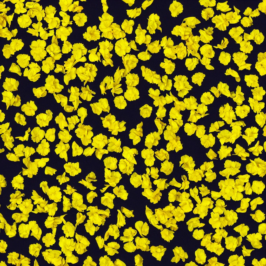 Image similar to a chaleidoscope of yellow flower petals