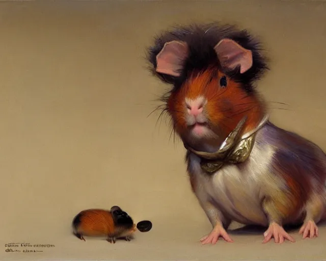 Image similar to a dressed guinea pig, highly detailed painting by gaston bussiere, craig mullins, j. c. leyendecker 8 k