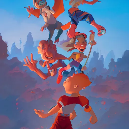 Image similar to hero world rugrats, behance hd by jesper ejsing, by rhads, makoto shinkai and lois van baarle, ilya kuvshinov, rossdraws global illumination