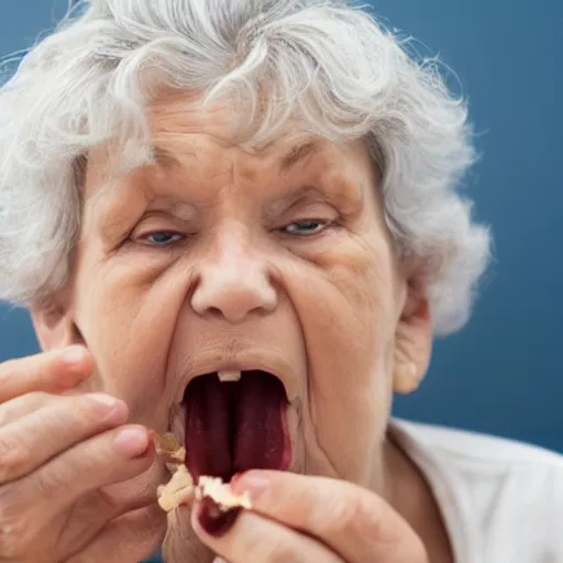 Image similar to grandmother eating her son