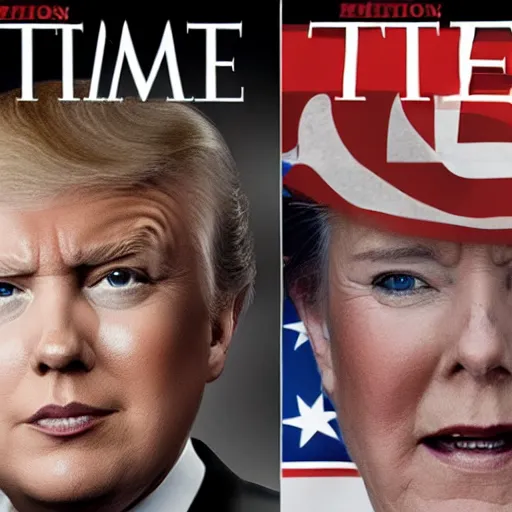 Image similar to time magazine cover coming president election, 4 k