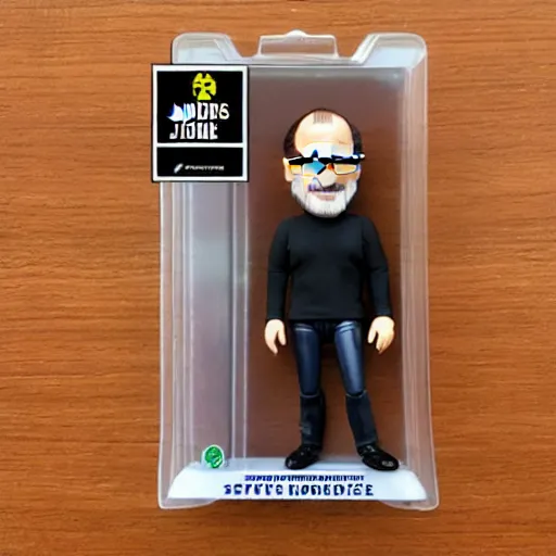 Image similar to steve jobs action figure in blister pack