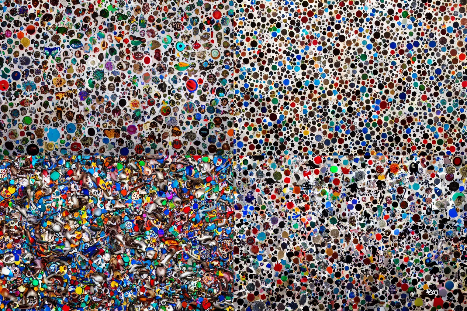 Prompt: Damien Hirst art installation titled Animals, 4K photo