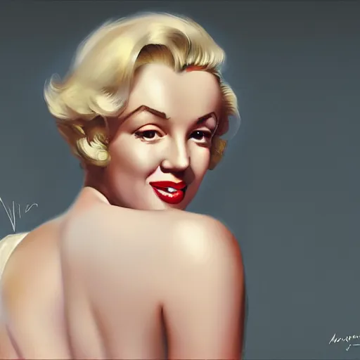 Image similar to masterpiece portrait of a beautiful stunning marilyn monroe in seven year itch, dynamic pose, above view, top lighting, art by charlie bowater, gil elvgren, ilya kuvshinov, mary jane ansell, cryengine, lumion render, 8 k realistic, hyper detailed, digital painting, artstation, concept art, ray tracing, perfect face