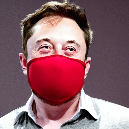 Image similar to elastic mask of elon musk