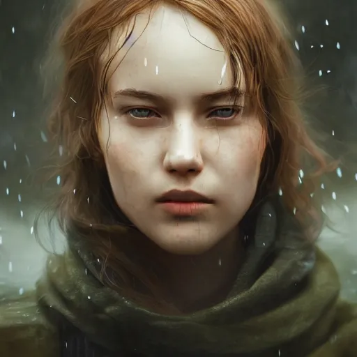 Image similar to gelgamish in real life, face centered portrait, Confident, fog, rain, volumetric lighting, beautiful, golden hour, sharp focus, ultra detailed, cgsociety by Leesha Hannigan, Ross Tran, Thierry Doizon, Kai Carpenter,Ignacio Fernández Ríos