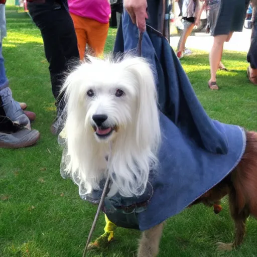 Image similar to a dog as gandalf