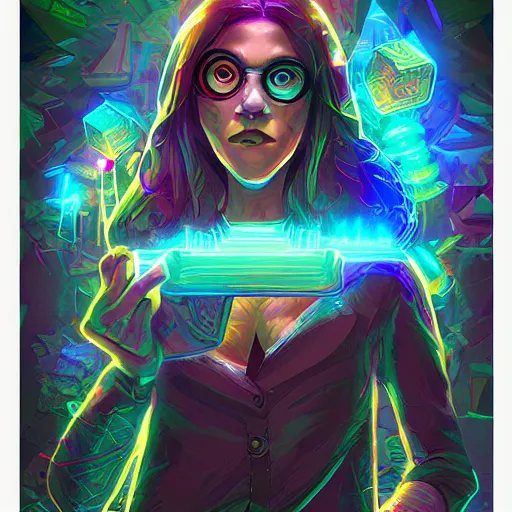 Image similar to skill magic geek inside matrix deepdream radiating a glowing aura stuff loot legends stylized digital illustration video game icon artstation lois van baarle, ilya kuvshinov, rossdraws,