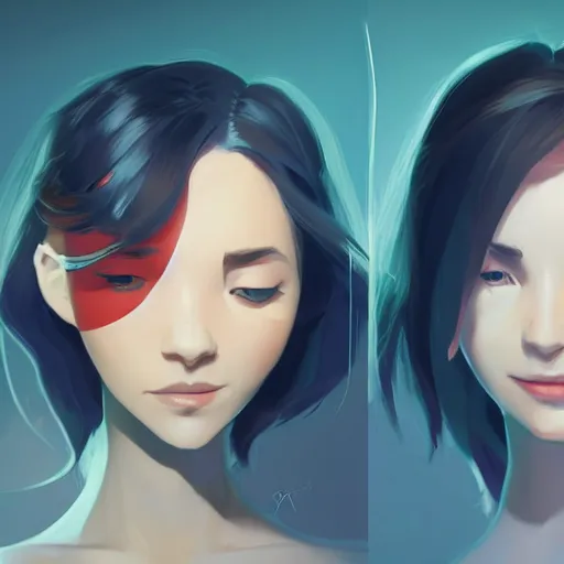 Image similar to face icon stylized minimalist 3 do interactive multiplayer, loftis, cory behance hd by jesper ejsing, by rhads, makoto shinkai and lois van baarle, ilya kuvshinov, rossdraws global illumination