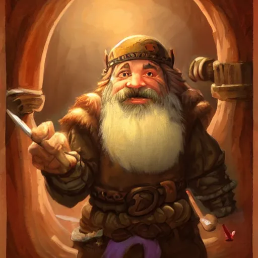 Prompt: dnd dwarf, by Justin Gerard