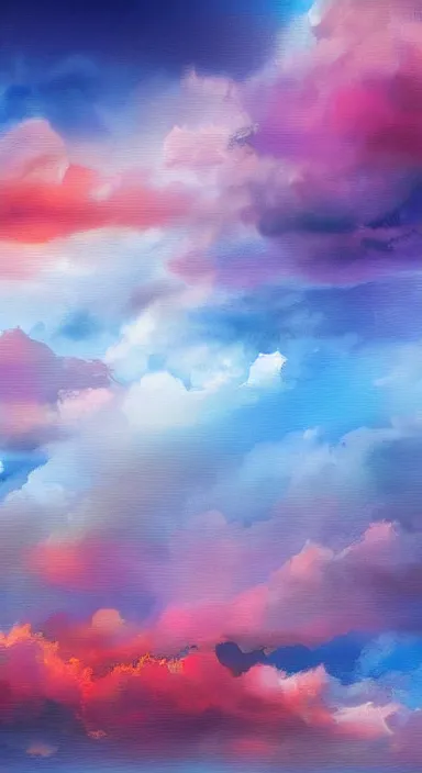 Image similar to 3 layers of sky above each other, smooth, background artwork, digital art, award winning