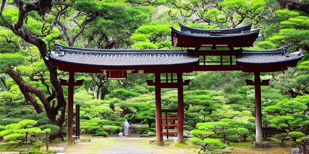 Prompt: “Japanese Shinto Gate in a savannah”