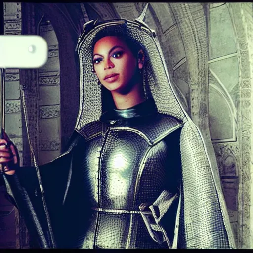 Image similar to Beyoncé selfie as joan of arc