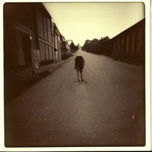 Image similar to corn grew legs and ran away, real polaroid