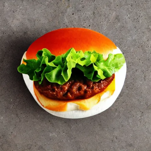 Prompt: hamburger made of marble