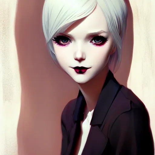 Prompt: a beautiful slim blonde goth girl, art by ilya kuvshinov and lois van baarle and ross tran and range murata and artgerm and andy warhol, norman rockwell, photograph realism, highly detailed, intricate, sharp focus, mystical trending on artstation hq, deviantart, pinterest, unreal engine 5, 4 k uhd image