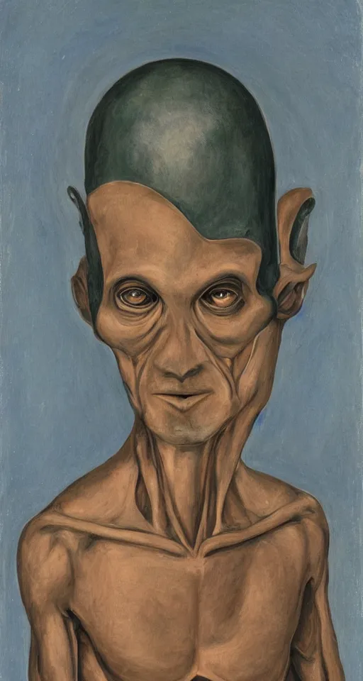Image similar to portrait of a human like male alien