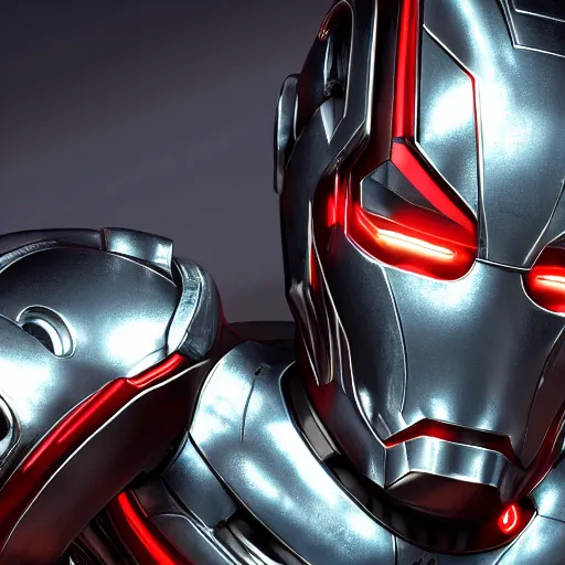 Prompt: ultron from avengers age of ultrom, model magazine, versace, gucci magazine, cover magazine, photorealistic, 8k, unreal engine 5