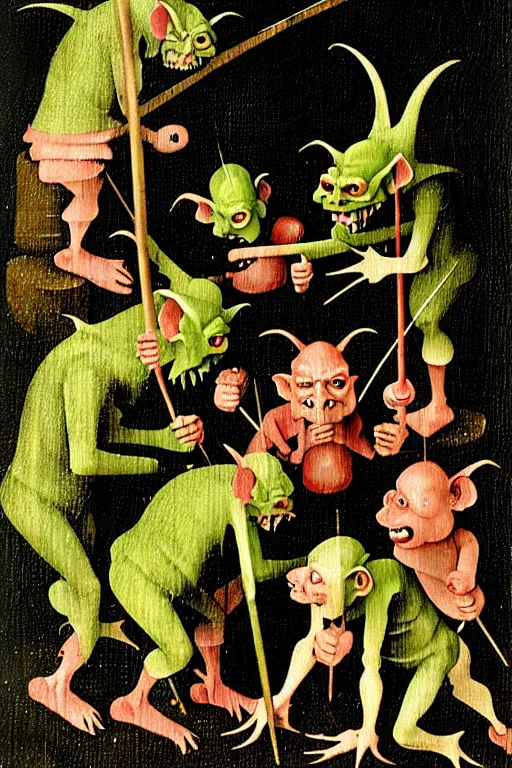 Image similar to hieronymus bosch goblins