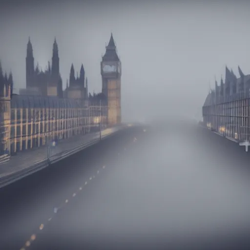 Image similar to London fog, realistic, photo studio, HDR, 8k, trending on artstation