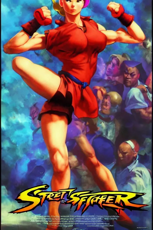 Super Rare CAPCOM Street Fighter II Poster Cammy Ver. Grand Master Challenge