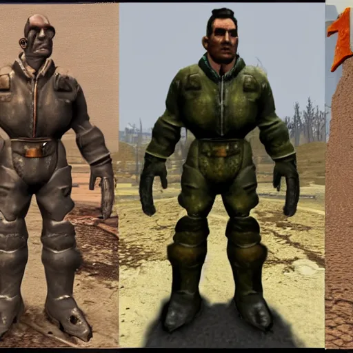 Image similar to fallout 4 character but rendered in n 6 4 graphics.