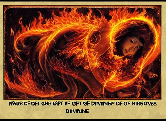 Image similar to flames of the cold numbers and the gift of divine visions