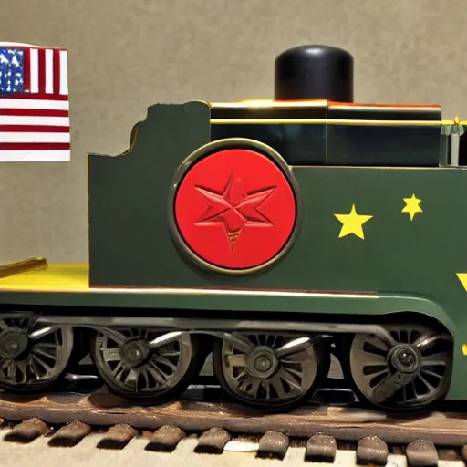 Image similar to thomas the military engine in the trolley dillema
