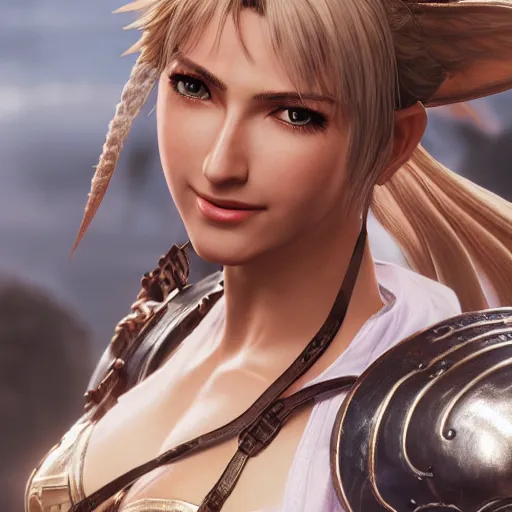 Image similar to sophitia alexandra from soulcalibur, octane render, detailed, 4k, portrait, detailed face, beautiful,