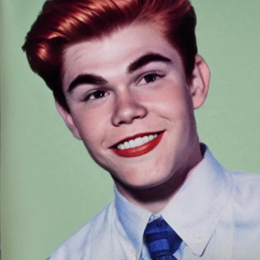 Prompt: A portrait photo of Archie Andrews