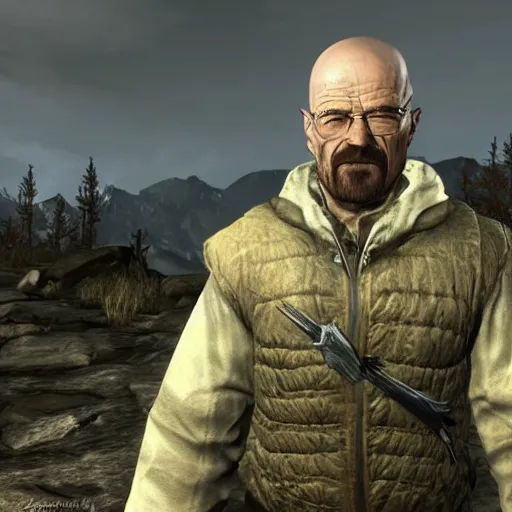 Image similar to walter white in skyrim