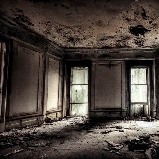 Image similar to abandoned places, cinematic light,