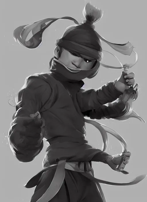 Image similar to a beautiful fullbody portrait of a cute male ninja by cory loftis. artstation, pinterest, ambient occlusion, volumetric light, digital art, highly detailed, fine detail, complex fantasy character, rendered in octane