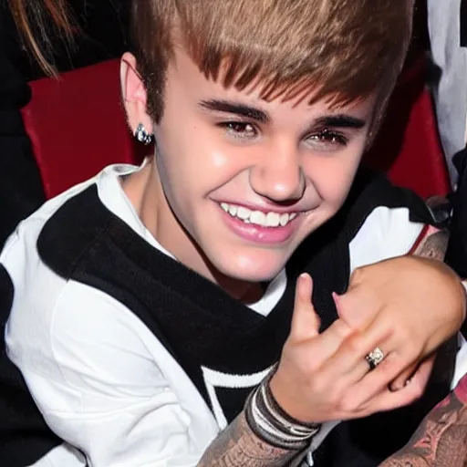 Prompt: justin bieber with down syndrom