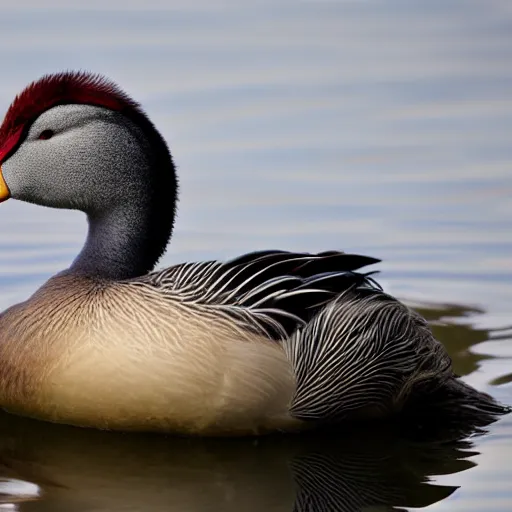 Prompt: Crested duck hd photografies